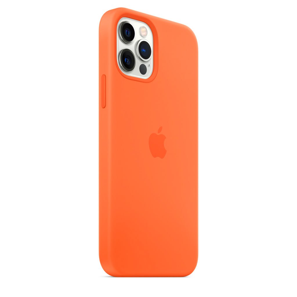 estuche silicon apple iphone 14 pro color naranja - TOP MOVIL