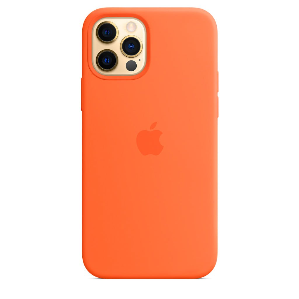 estuche silicon apple iphone 14 pro color naranja - TOP MOVIL