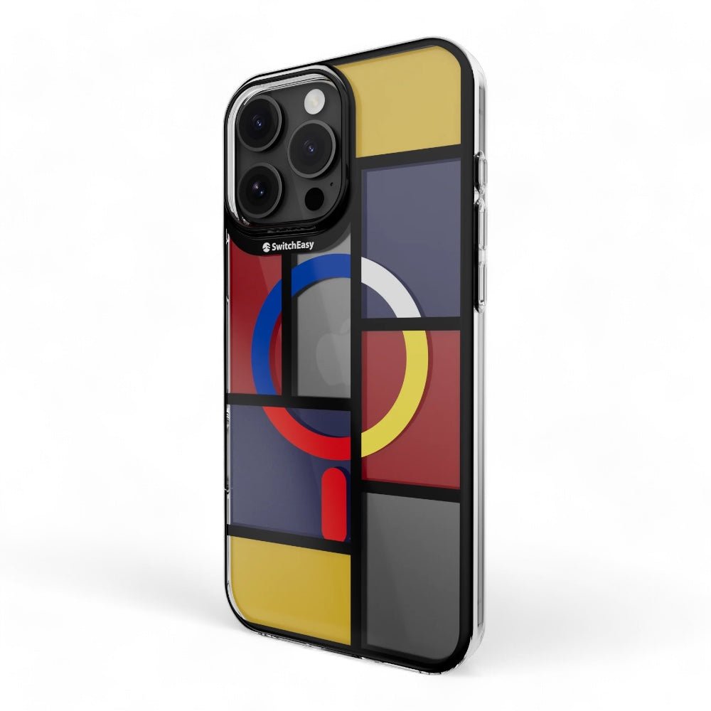 Estuche switcheasy artist iphone 16 pro max artist m 3d patterned shockproof case mondrian color multicolor - TOP MOVIL