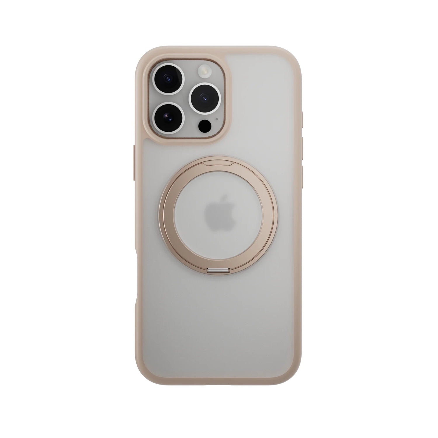 Estuche switcheasy magstand iphone 16 pro magstand 360 m rotating ring protective case color rosado arena - TOP MOVIL