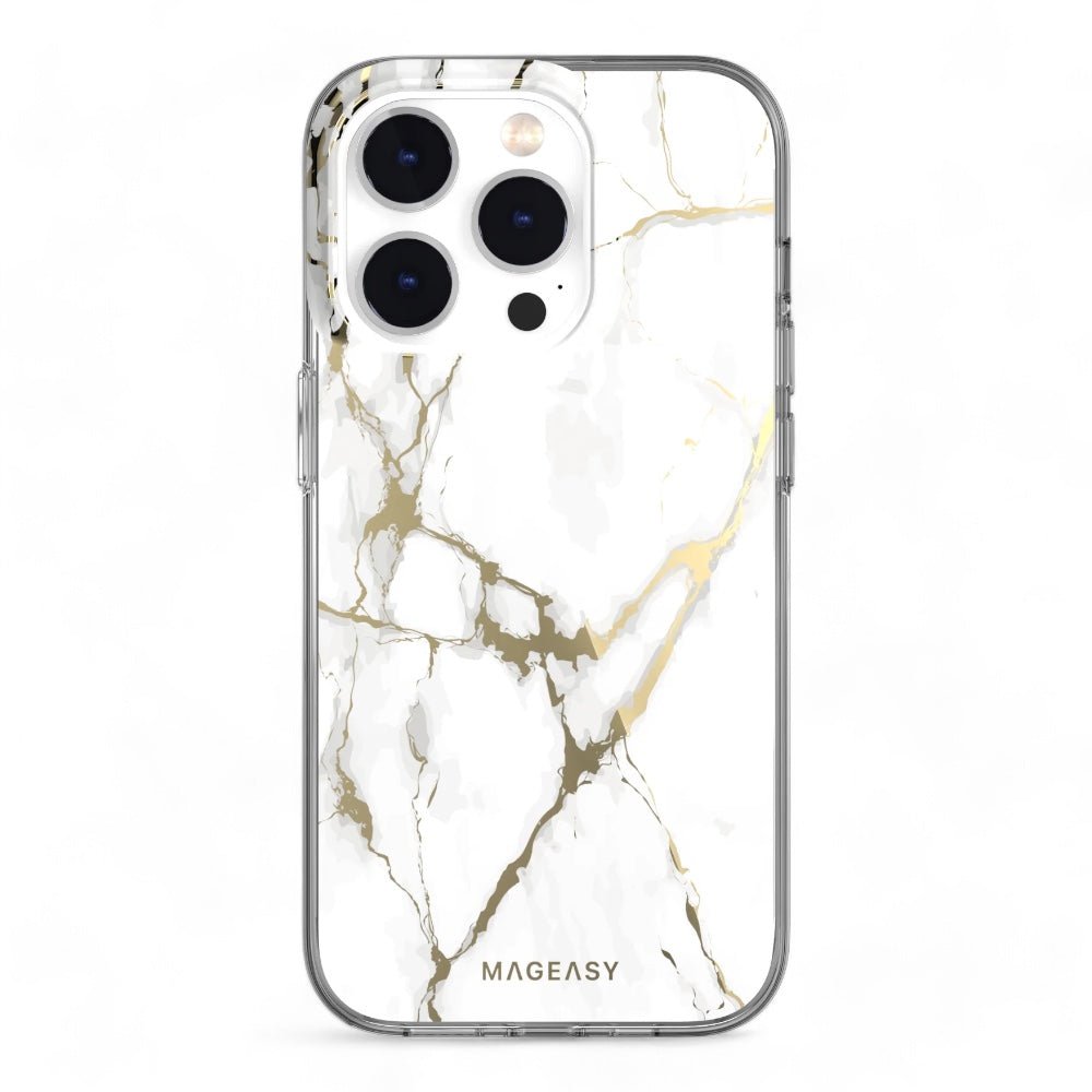 Estuche switcheasy marble iphone 14 pro champagne white color blanco - TOP MOVIL