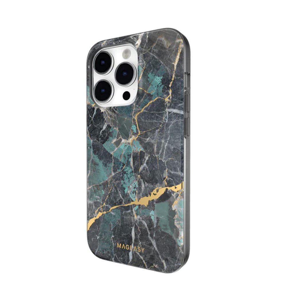 Estuche switcheasy marble iphone 14 pro max emerald blue color multicolor - TOP MOVIL (B2C)