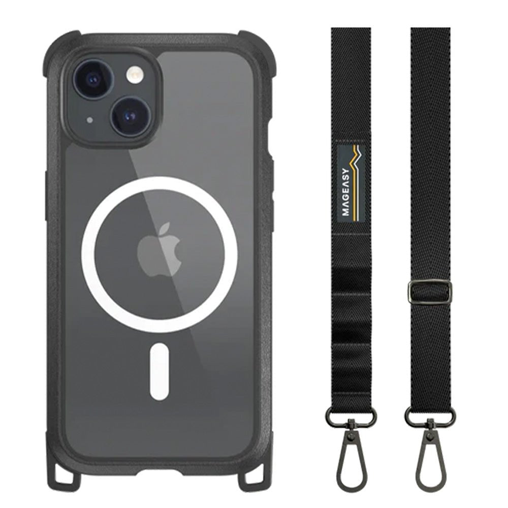 Estuche switcheasy odyssey iphone 15 plus odyssey m + strap leather color negro - TOP MOVIL