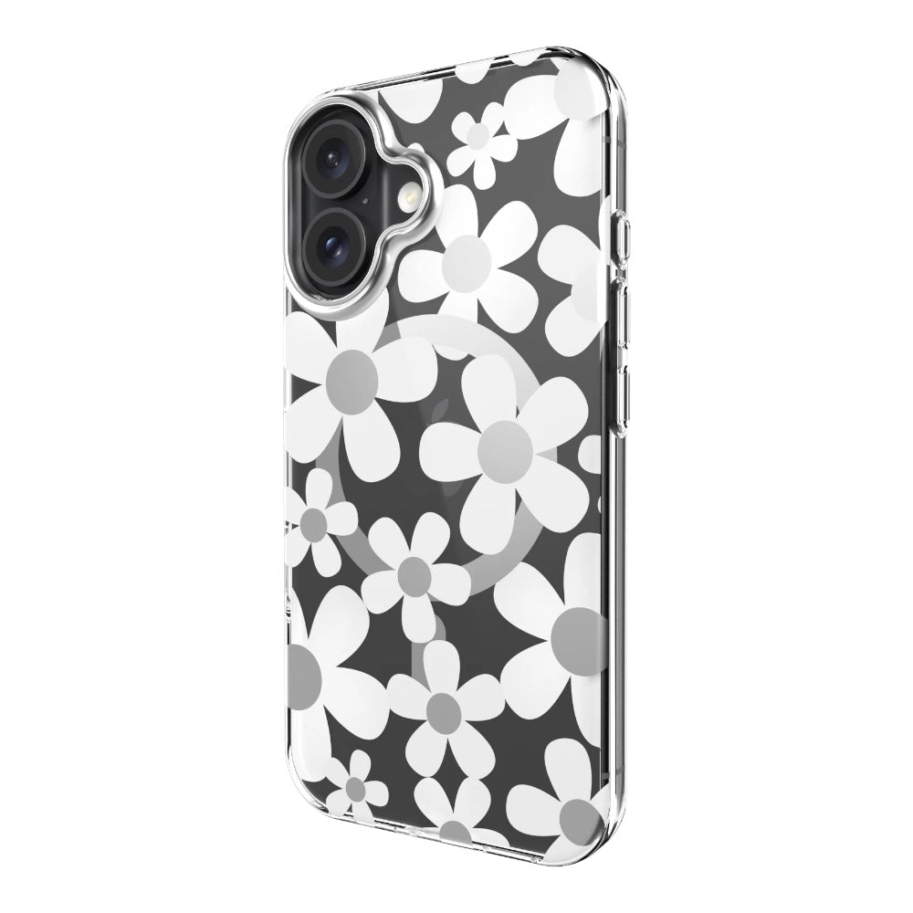 Estuche switcheasy skin iphone 16 fleur m 3d patterned shockproof case for 2024 iphone 2 lenses color blanco - TOP MOVIL