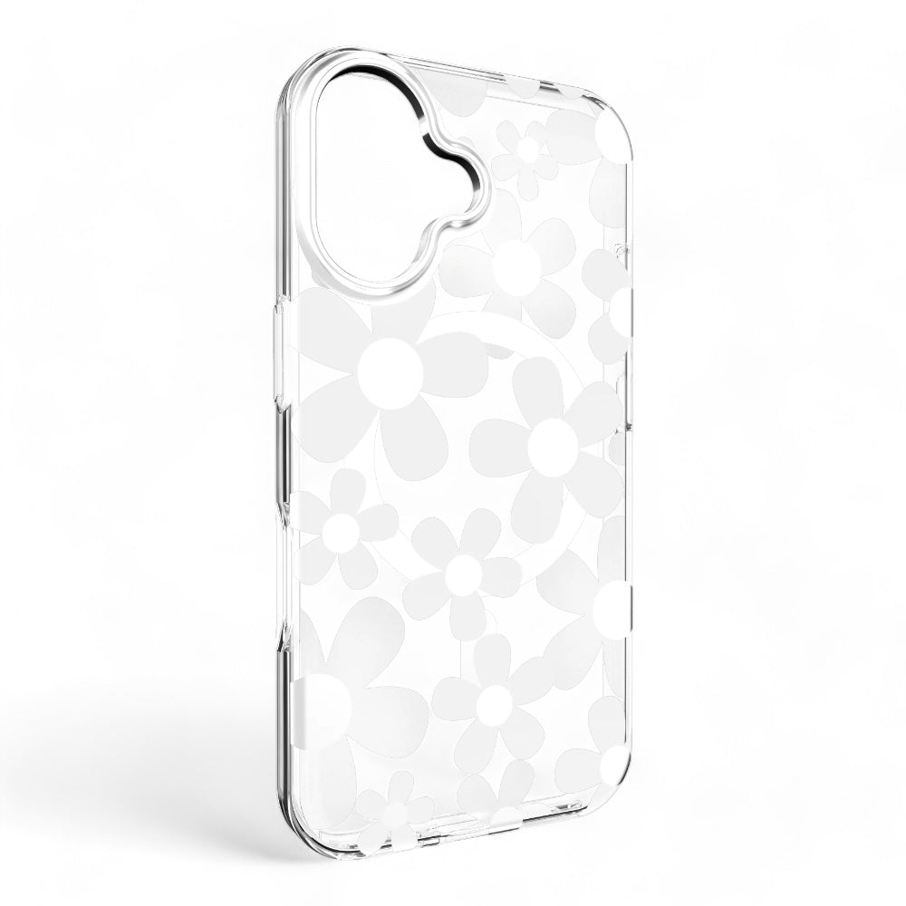 Estuche switcheasy skin iphone 16 plus fleur m 3d patterned shockproof case color blanco - TOP MOVIL