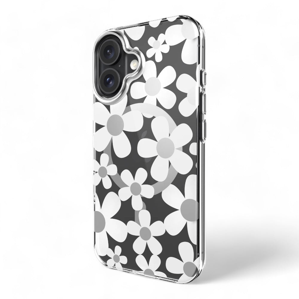 Estuche switcheasy skin iphone 16 plus fleur m 3d patterned shockproof case color blanco - TOP MOVIL