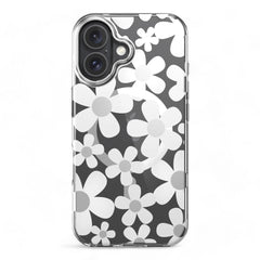 Estuche switcheasy skin iphone 16 plus fleur m 3d patterned shockproof case color blanco - TOP MOVIL