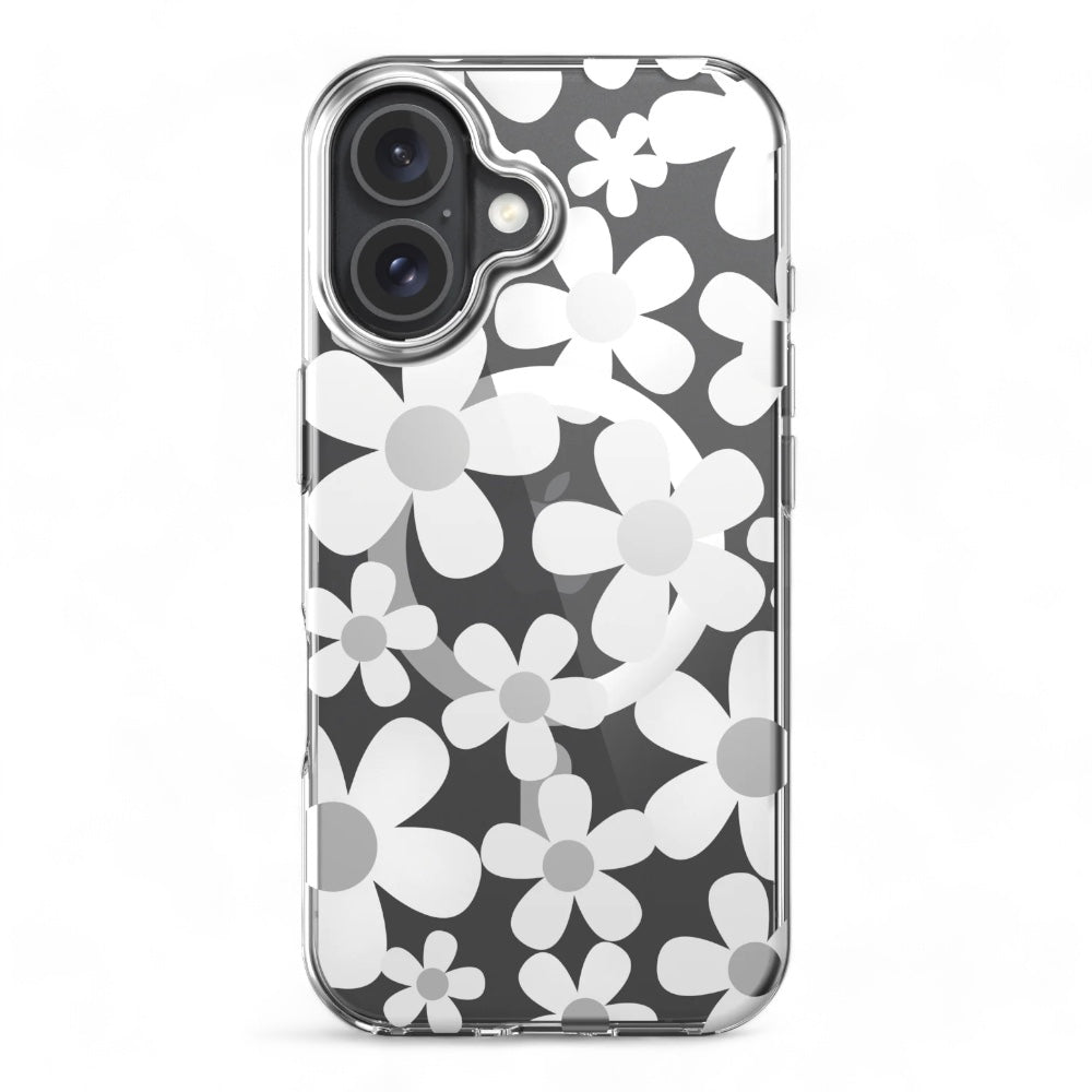 Estuche switcheasy skin iphone 16 plus fleur m 3d patterned shockproof case color blanco - TOP MOVIL