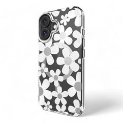 Estuche switcheasy skin iphone 16 plus fleur m 3d patterned shockproof case color blanco - TOP MOVIL