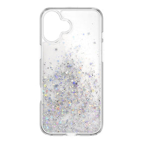 Estuche switcheasy skin iphone 16 plus starfield m 3d glitter shockproof case for 2024 iphone 2 lenses large color transparente - TOP MOVIL