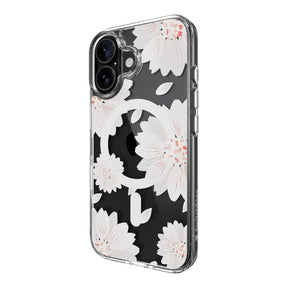 Estuche switcheasy skin iphone 16 plus style m pattern shockproof case for 2024 iphone 2 lenses large white flower color multicolor - TOP MOVIL