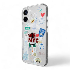 Estuche switcheasy skin iphone 16 plus style m pattern shockproof case new york color multicolor - TOP MOVIL