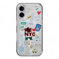 Estuche switcheasy skin iphone 16 plus style m pattern shockproof case new york color multicolor - TOP MOVIL