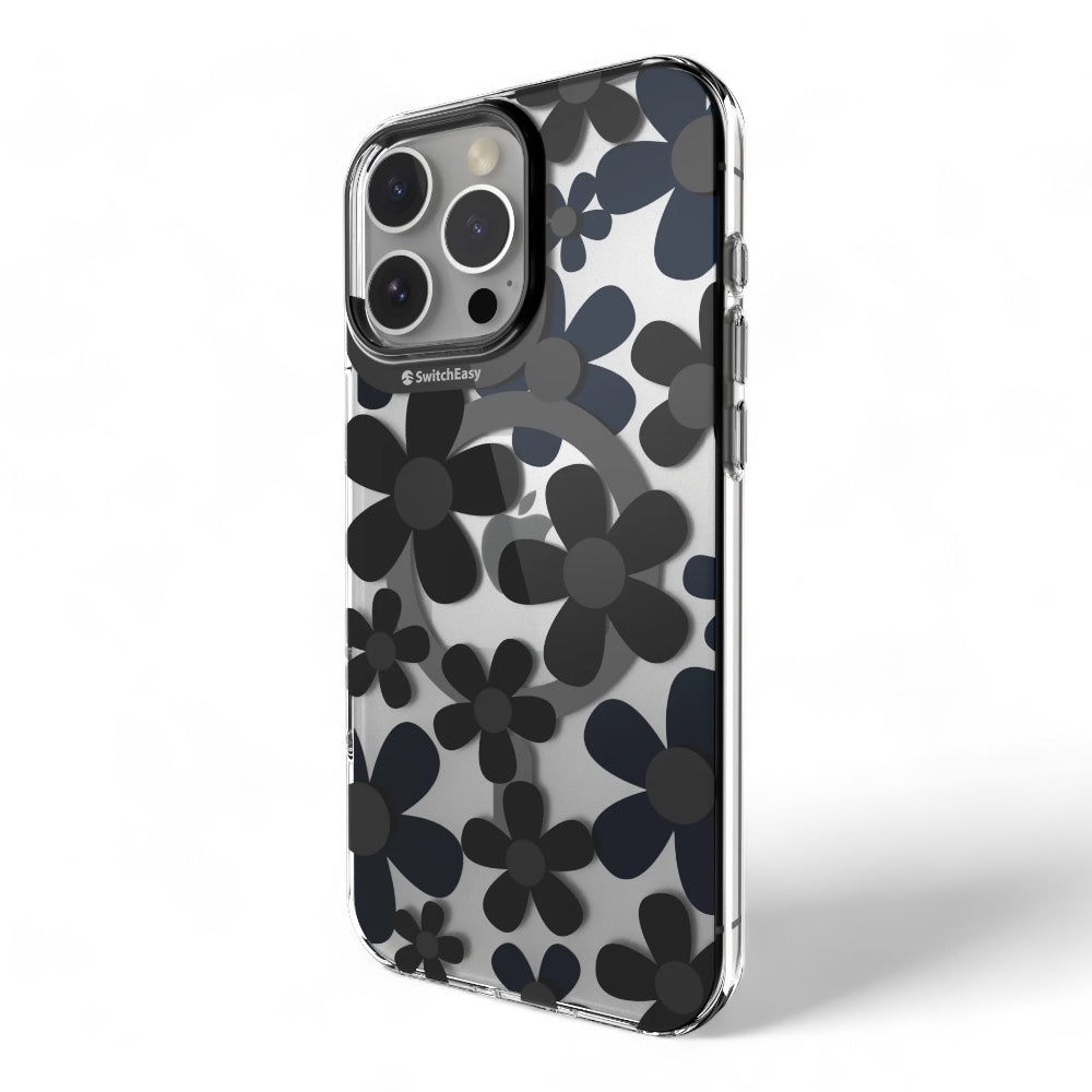 Estuche switcheasy skin iphone 16 pro fleur m 3d patterned shockproof case color negro - TOP MOVIL