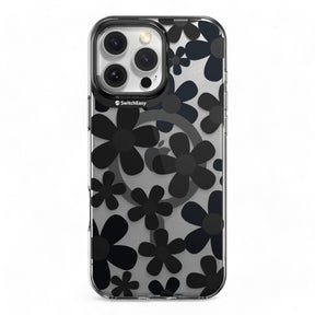 Estuche switcheasy skin iphone 16 pro max fleur m 3d patterned shockproof case black color multicolor - TOP MOVIL