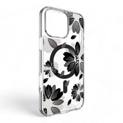 Estuche switcheasy skin iphone 16 pro max style m pattern shockproof case black flower color multicolor - TOP MOVIL