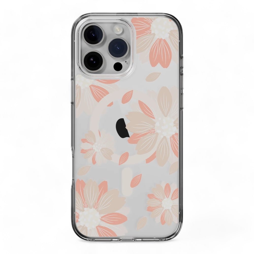 Estuche switcheasy skin iphone 16 pro max style m pattern shockproof case pink flower color multicolor - TOP MOVIL