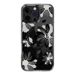 Estuche switcheasy skin iphone 16 pro style m pattern shockproof case for 2024 iphone 3 lenses black flower color multicolor - TOP MOVIL