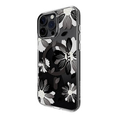 Estuche switcheasy skin iphone 16 pro style m pattern shockproof case for 2024 iphone 3 lenses black flower color multicolor - TOP MOVIL