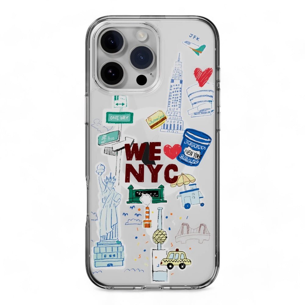 Estuche switcheasy skin iphone 16 pro style m pattern shockproof case new york color multicolor - TOP MOVIL