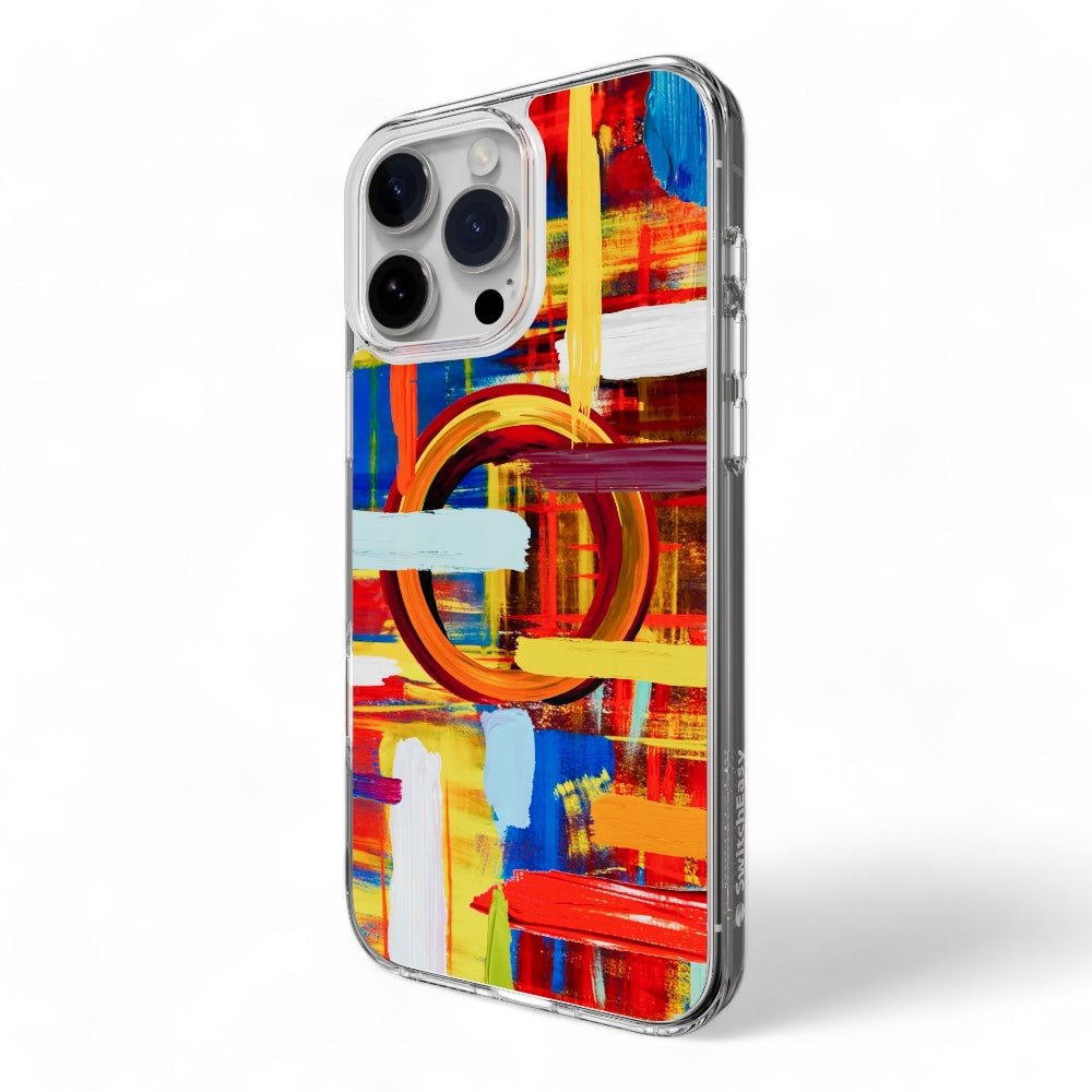 Estuche switcheasy skin iphone 16 pro style m pattern shockproof case painting color multicolor - TOP MOVIL