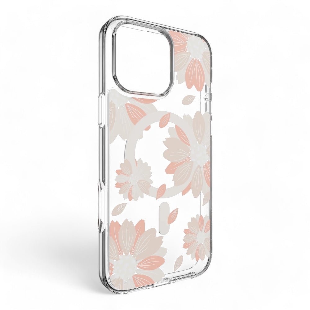 Estuche switcheasy skin iphone 16 pro style m pattern shockproof case pink flower color multicolor - TOP MOVIL