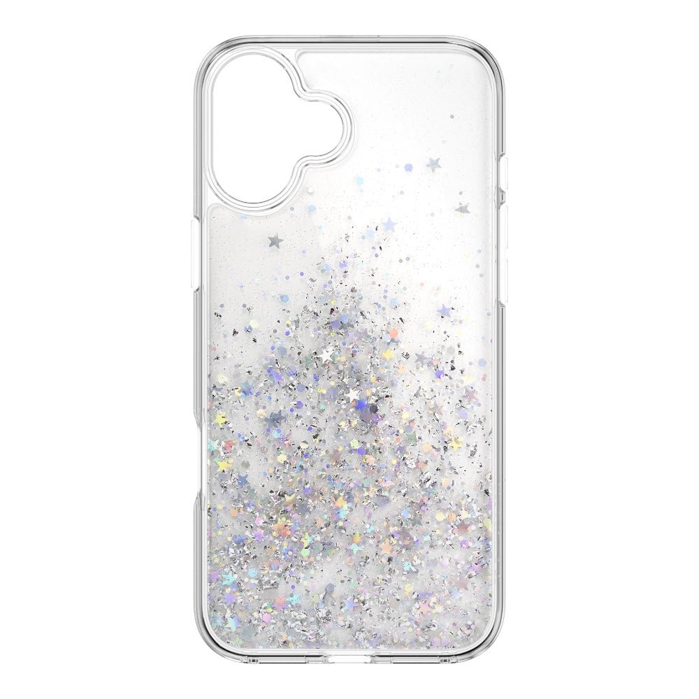 Estuche switcheasy skin iphone 16 starfield m 3d glitter shockproof case for 2024 iphone 2 lenses color transparente - TOP MOVIL