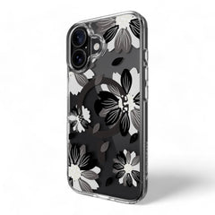 Estuche switcheasy skin iphone 16 style m pattern shockproof case black flower color multicolor - TOP MOVIL