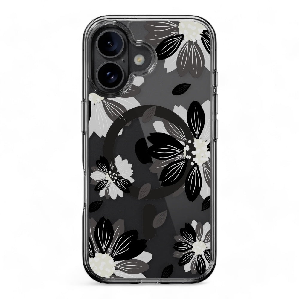Estuche switcheasy skin iphone 16 style m pattern shockproof case black flower color multicolor - TOP MOVIL