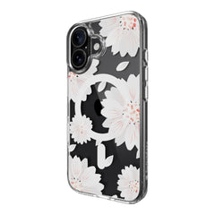Estuche switcheasy skin iphone 16 style m pattern shockproof case for 2024 iphone 2 lenses white flower color multicolor - TOP MOVIL