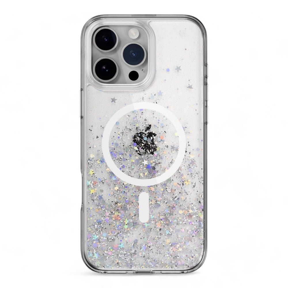 Estuche switcheasy starfield iphone 16 pro max starfield m 3d glitter shockproof case transparent color transparente - TOP MOVIL