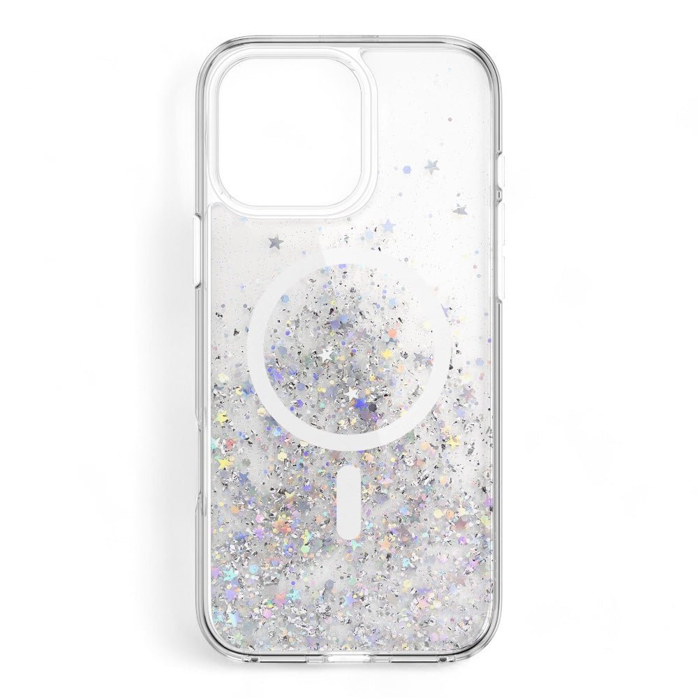 Estuche switcheasy starfield iphone 16 pro max starfield m 3d glitter shockproof case transparent color transparente - TOP MOVIL