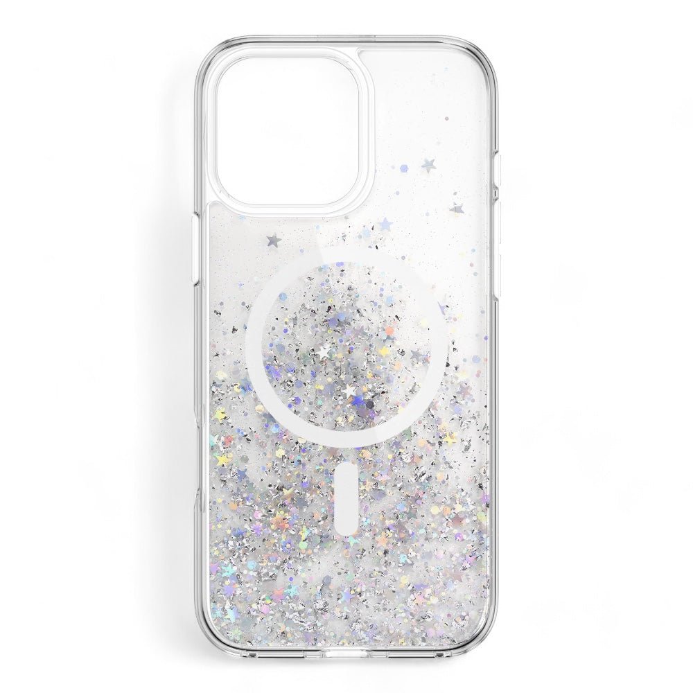 Estuche switcheasy starfield iphone 16 pro starfield m 3d glitter shockproof case color transparente - TOP MOVIL