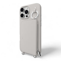 Estuche switcheasy wallet iphone 16 pro pouch m wallet phone case with stand color gris - TOP MOVIL