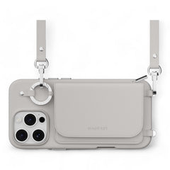 Estuche switcheasy wallet iphone 16 pro pouch m wallet phone case with stand color gris - TOP MOVIL