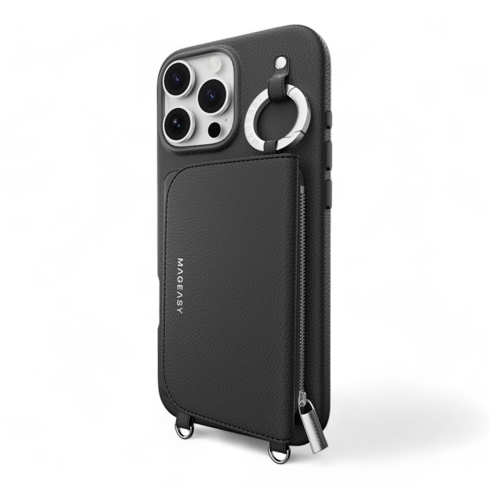 Estuche switcheasy wallet iphone 16 pro pouch m wallet phone case with stand color negro - TOP MOVIL