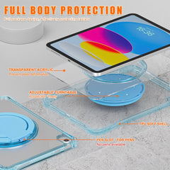 Estuche transparent b series modelo ipad 10 th color celeste con strap - TOP MOVIL