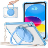 Estuche transparent b series modelo ipad 10 th color celeste con strap - TOP MOVIL