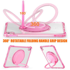 Estuche transparent b series modelo ipad 10 th color fucsia con strap - TOP MOVIL