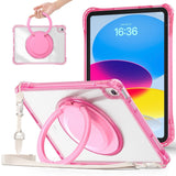 Estuche transparent b series modelo ipad 10 th color fucsia con strap - TOP MOVIL