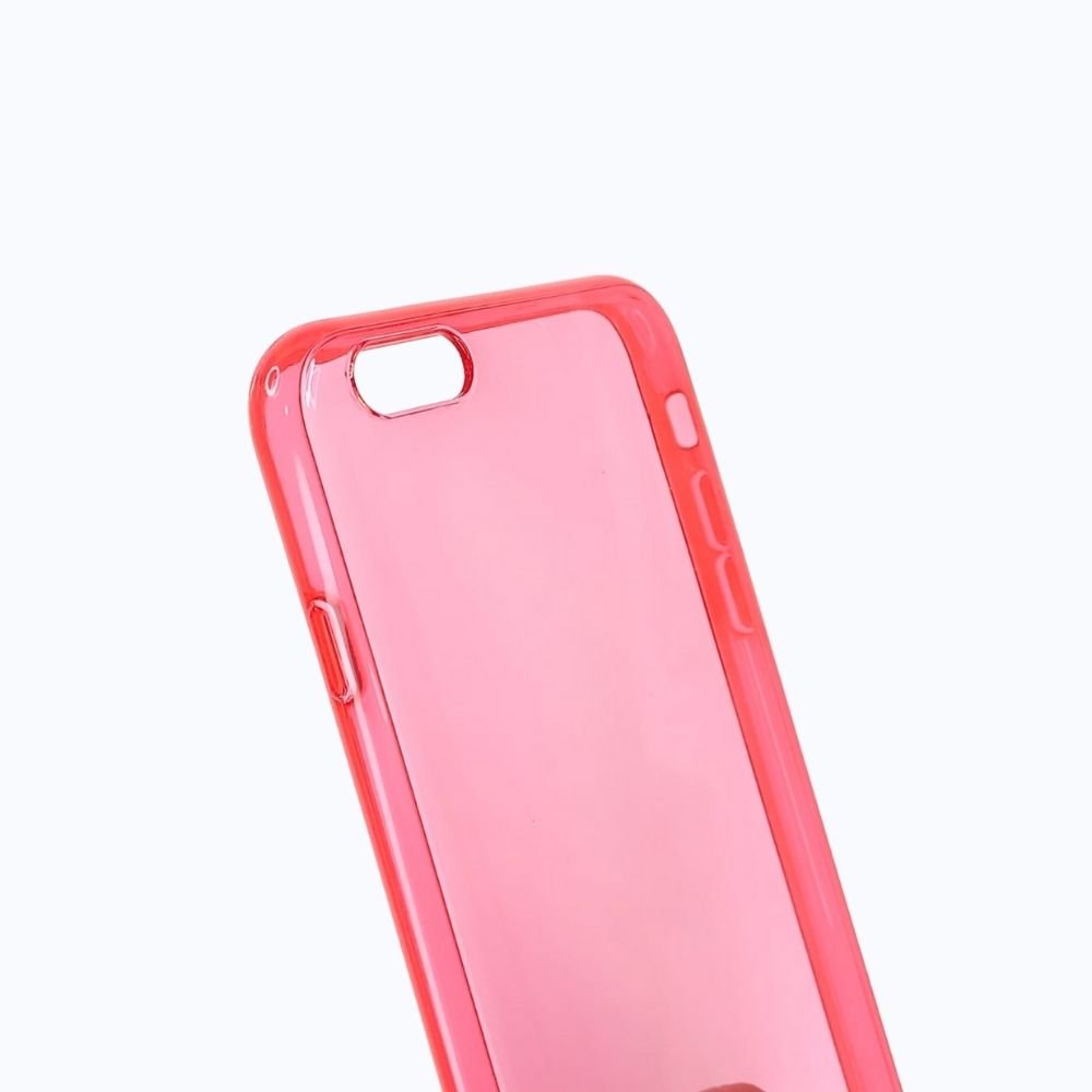 Estuche transparente apple iphone 6 plus , iphone 6s plus color rosado / transparente - TOP MOVIL