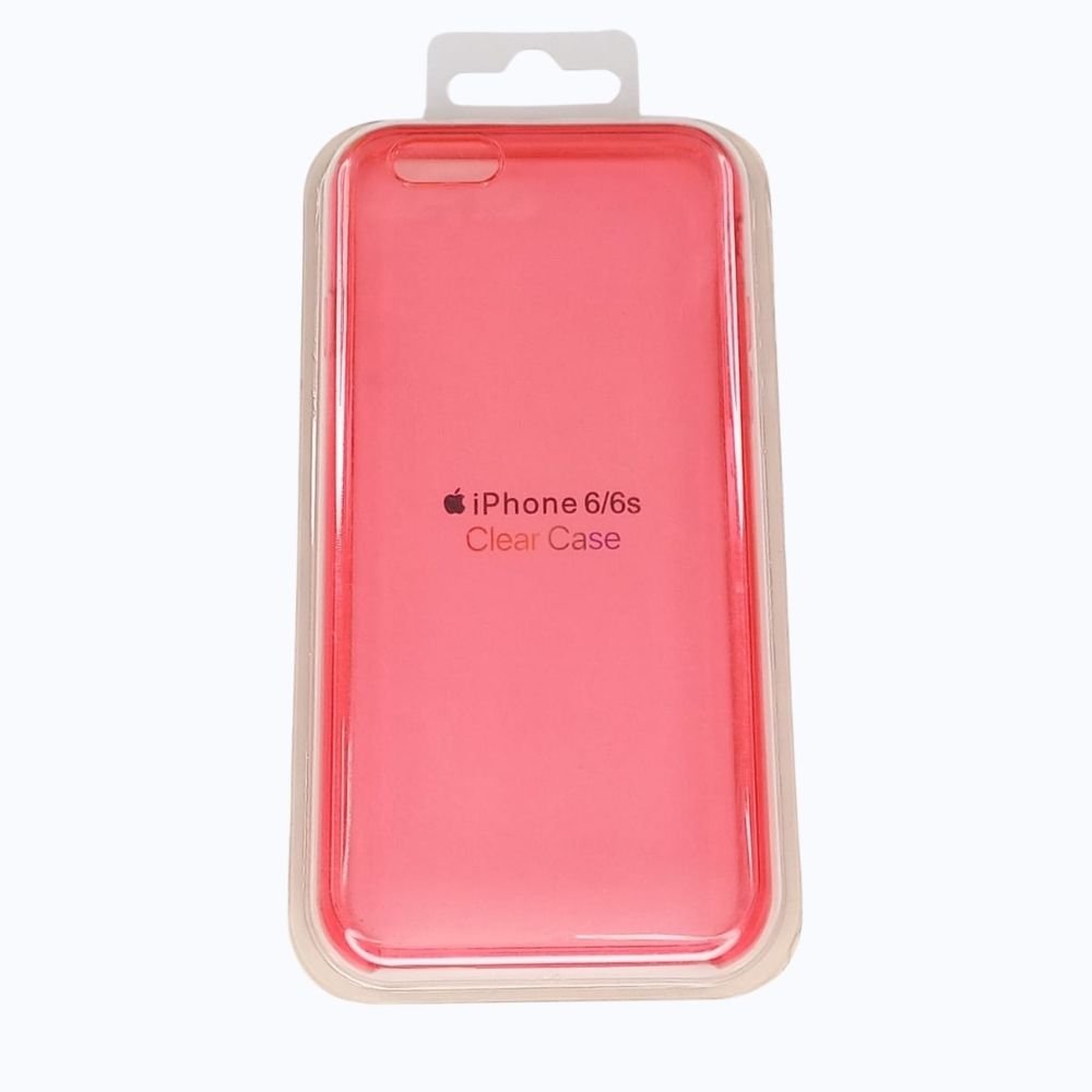 estuche transparente apple iphone 6 plus , iphone 6s plus color rosado / transparente - TOP MOVIL