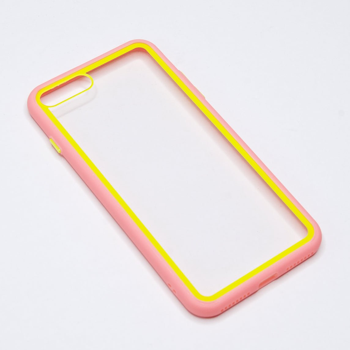 estuche transparente el rey apple iphone 7 , iphone 8 color rosado / transparente - TOP MOVIL