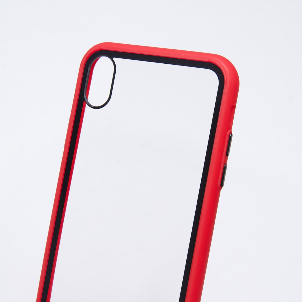 Estuche transparente el rey apple iphone xs max color rojo / transparente - TOP MOVIL