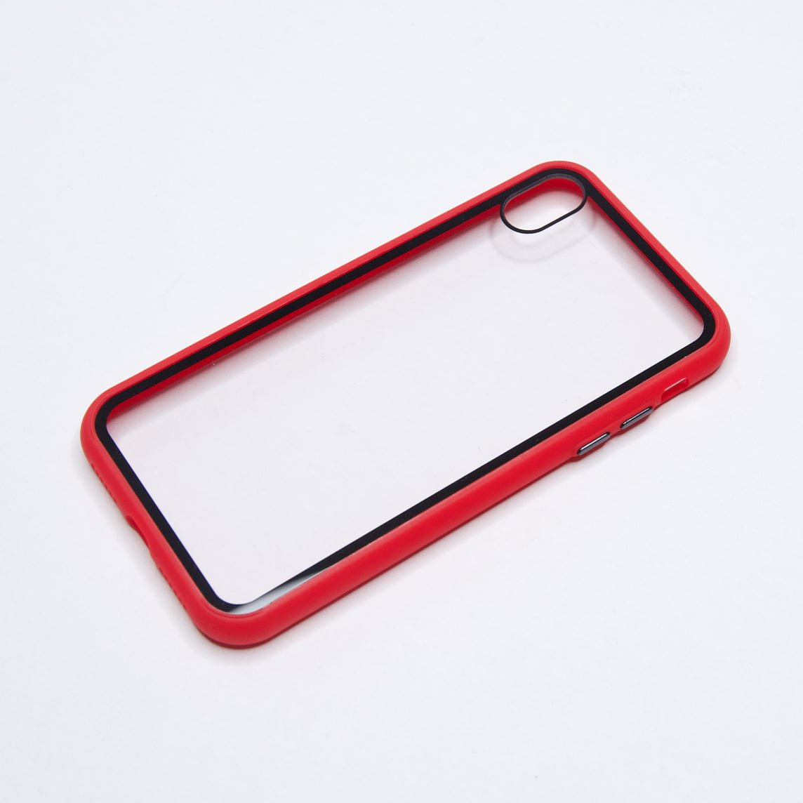 Estuche transparente el rey apple iphone xs max color rojo / transparente - TOP MOVIL