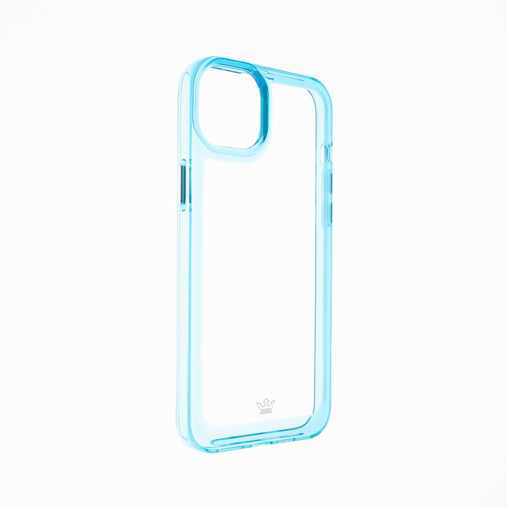 estuche transparente el rey marco de apple iphone 14 color turquesa / transparente - TOP MOVIL