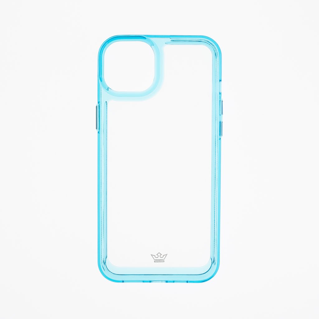 estuche transparente el rey marco de apple iphone 14 plus color turquesa / transparente - TOP MOVIL