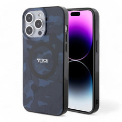 Estuche tumi hc double layer pc/tpu magsafe camo print iphone 15 pro max color azul - TOP MOVIL