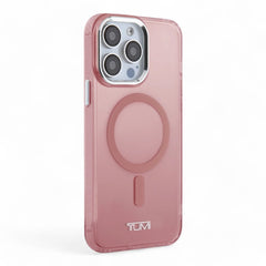 Estuche tumi hc magsafe transparent pink iphone 15 pro max color rosado - TOP MOVIL