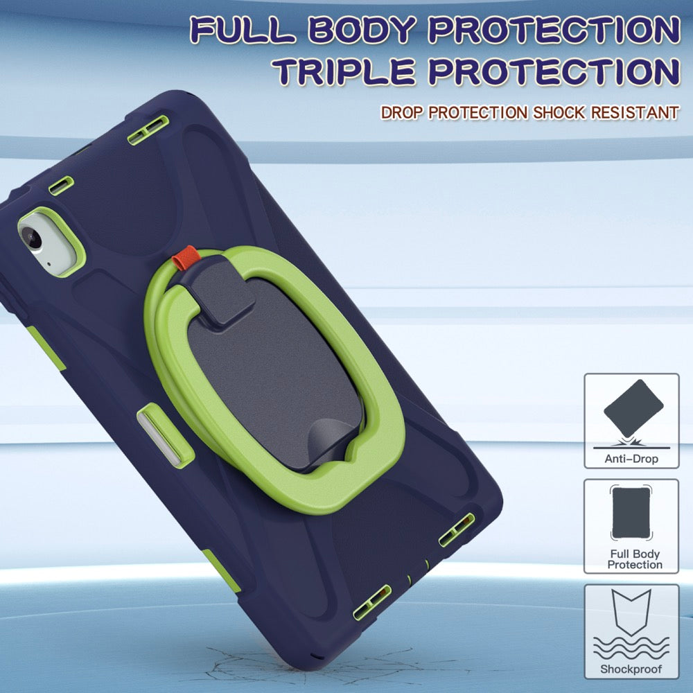 Estuche pirate b series modelo ipad air 11 2024 color azul marino  / verde con strap